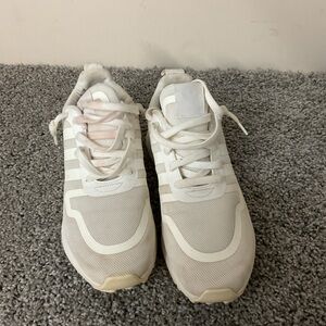 Adidas Men's White and Cream Athletic Shoes